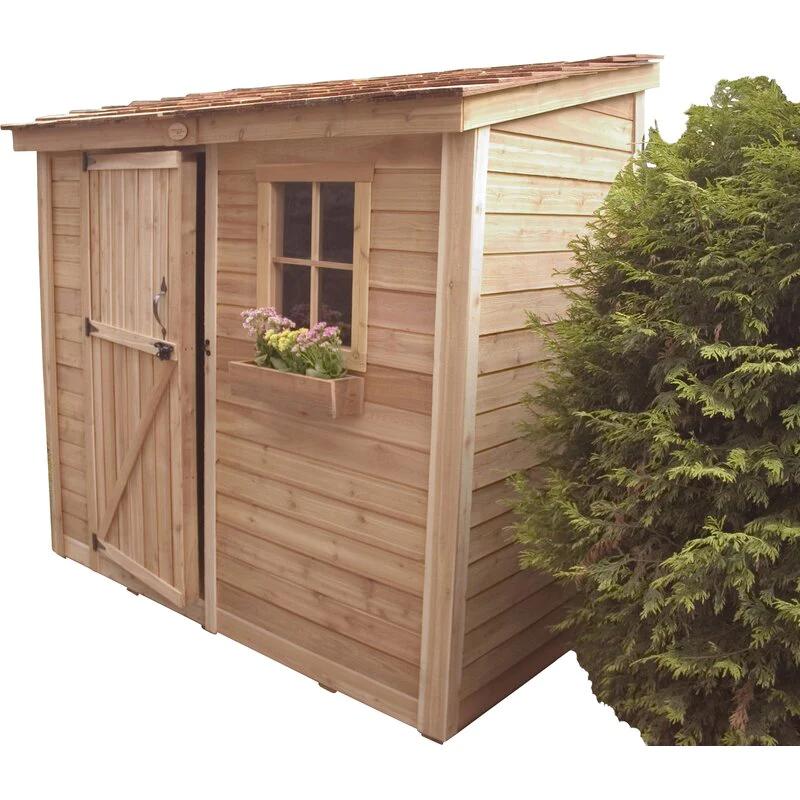 SPACESAVER 8.5 FT. W X 4.5 FT. D SOLID WOOD LEAN-TO STORAGE SHED