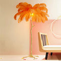 Nordic Luxury Feather Floor Lamp Resin Standing Light