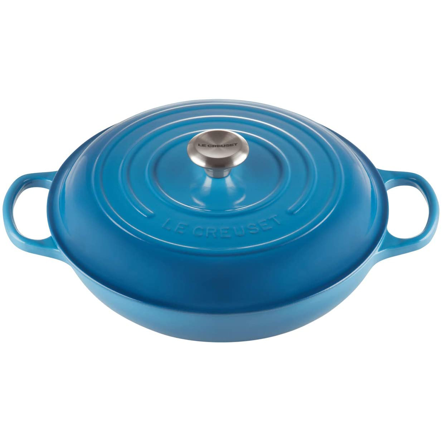 Le Creuset Shallow Casserole/Braiser With Lid, 26 cm, 2 Litres, Navy, 25032265214460