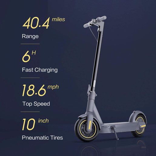 Segway Ninebot MAX Electric Kick Scooter, Max Speed 18.6 MPH, Long-range Battery, Foldable and Portable