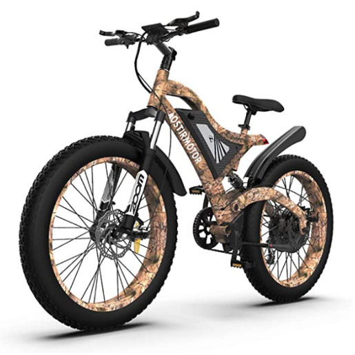 AOSTIRMOTOR Fat Tire Electric Bike 1500W Electric Mountain Bike 48V 15AH Removable Lithium Battery 26 inch 4 inch Electric Bike Suitable for Adult Power Bike Suitable for Bicycle Lovers