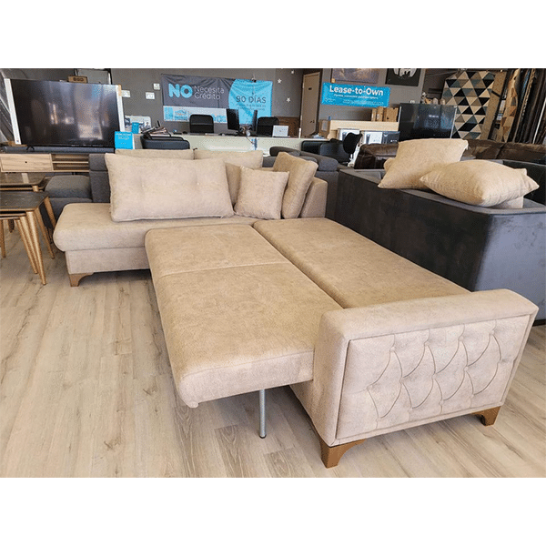 L-shaped recliner living room sofa