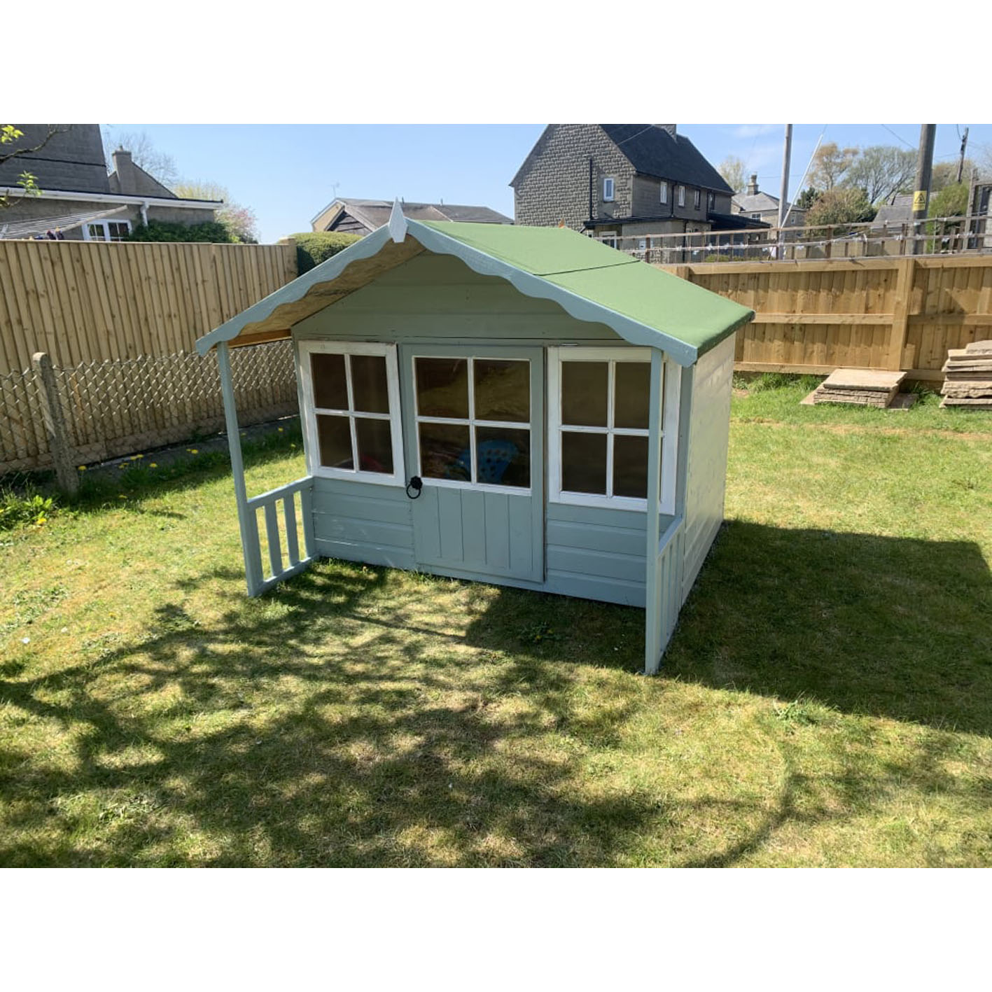 Shire 6 x 5ft Pixie Wooden Playhouse with Veranda