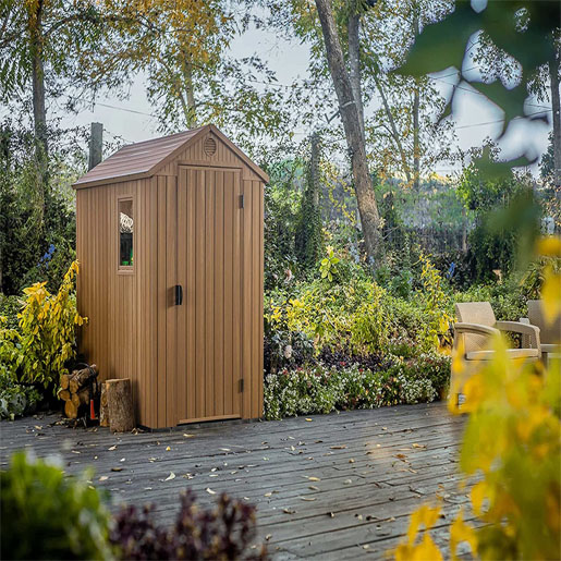 KETER DARWIN 4×6 SHED GARDEN STORAGE BROWN