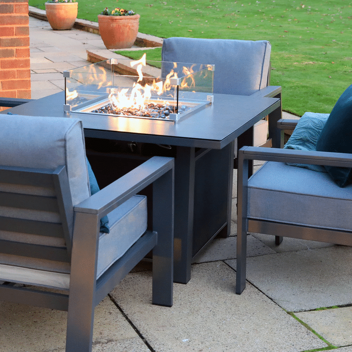 Supremo Melbury Square 4 Seat Fire Pit Set