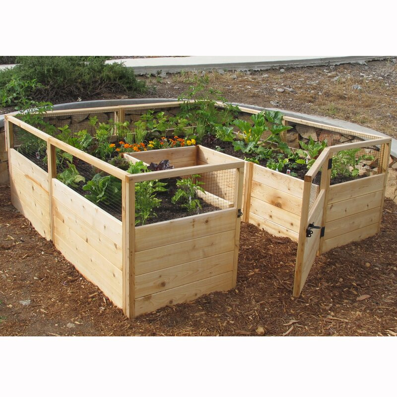 7.5' x 8' Wood Framed Garden Bed for Sale