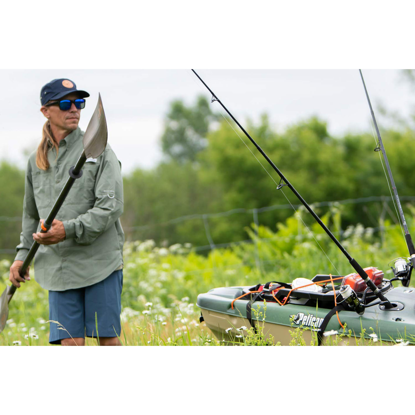 Pelican Sit-on-Top Kayak - Sentinel 100X - 9.5 Feet - Lightweight one Person Kayak