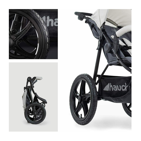 Hauck Runner 3 Wheel Stroller - Silver/Grey