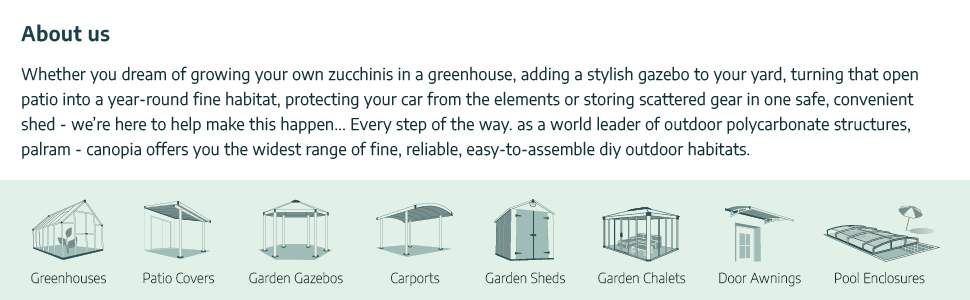 Palram Canopia product range