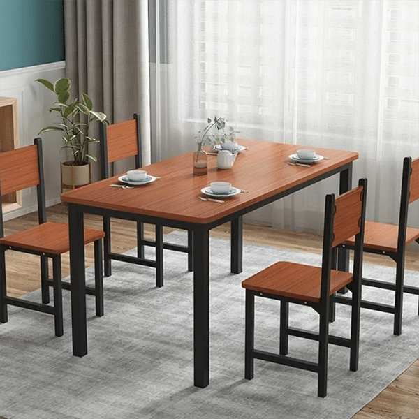 Dining table and chair combination household dining table small apartment rectangular fast dining table and chairs