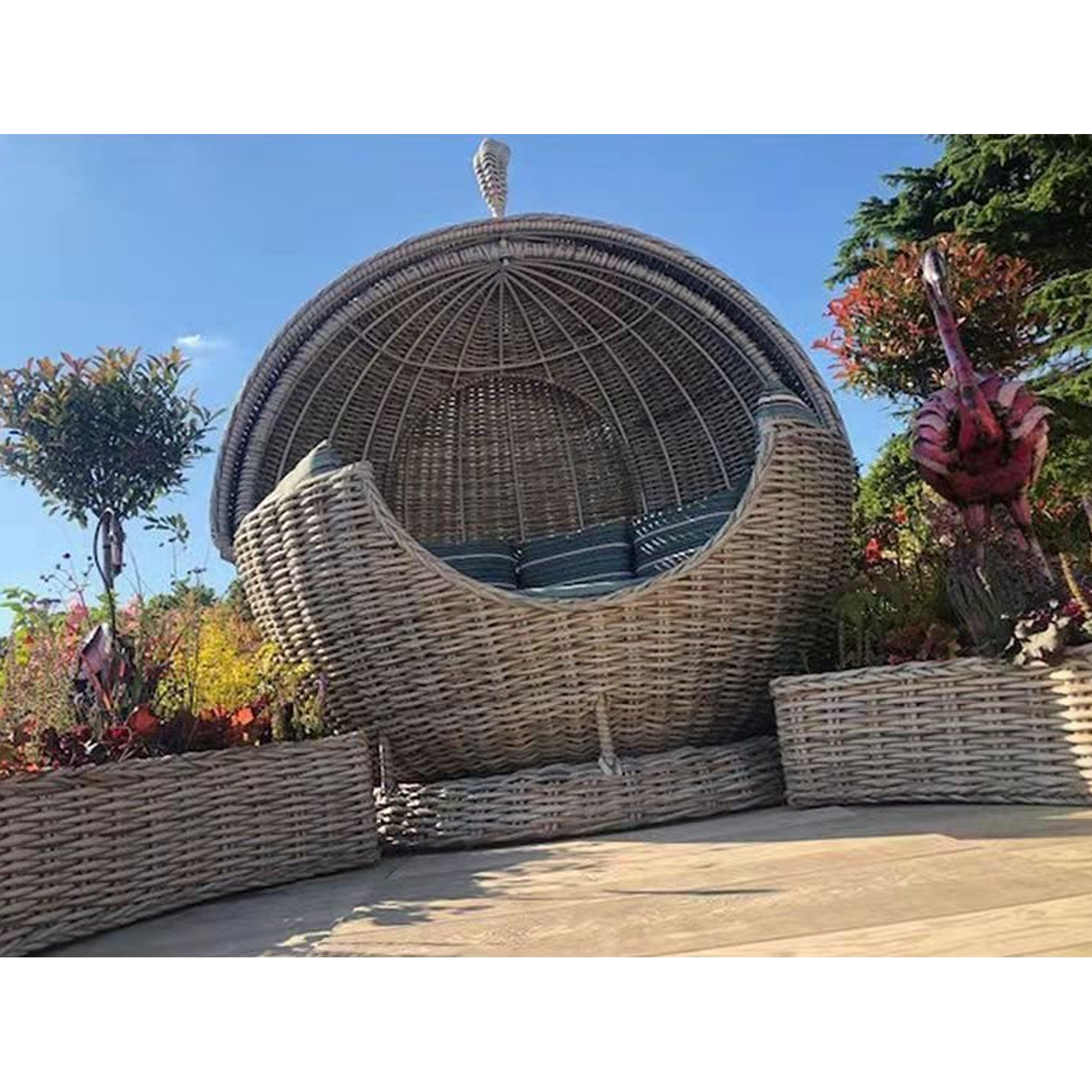 Bude Apple Rattan Garden Day Bed Sofa Lounger