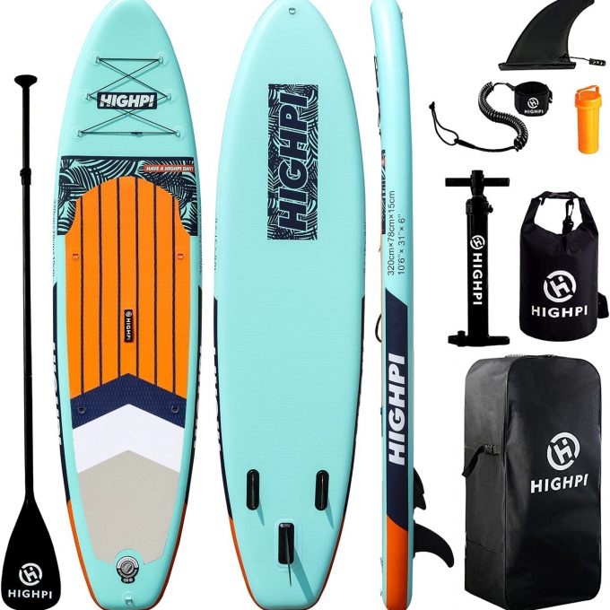 Highpi Inflatable Stand Up Paddle Boards, 10'6''/11' Ultra-Light SUP for All Skill Levels, w