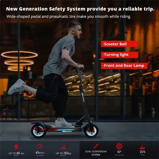 IENYRID M4 PRO Electric Scooter for Adult, Scooter with Detachable Seat, LCD Display, 3 Speed Modes