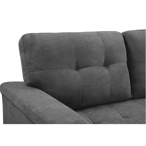 Copper Grove Arogundade Woven Fabric Reversible Sectional Sofa Sleeper