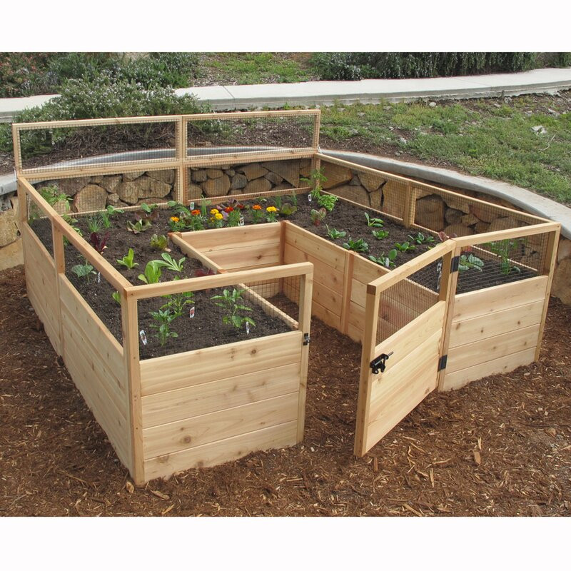 7.5' x 8' Wood Framed Garden Bed for Sale