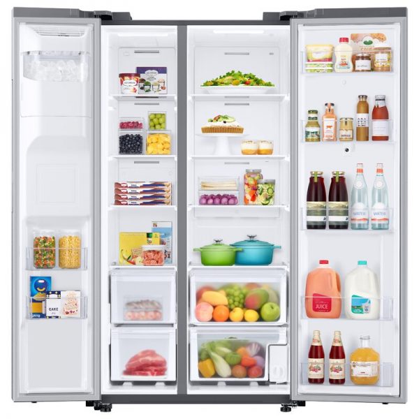 36′′ Side by Side Energy Star 26.7 cu. ft. Smart Refrigerator with Family Hub