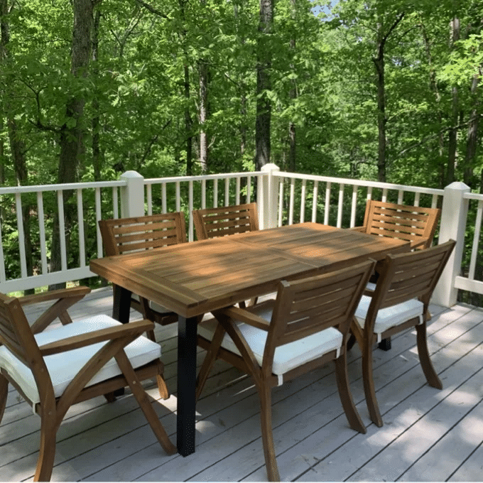 Rectangular 6 - Person 32.25'' Long Dining Set with Cushions