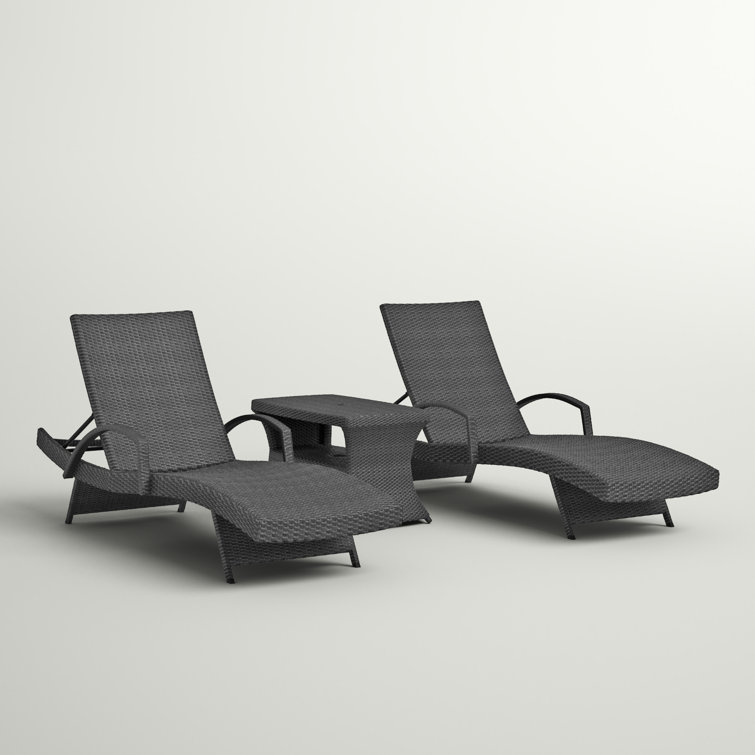 Rebello Long Reclining Chaise Lounge Set