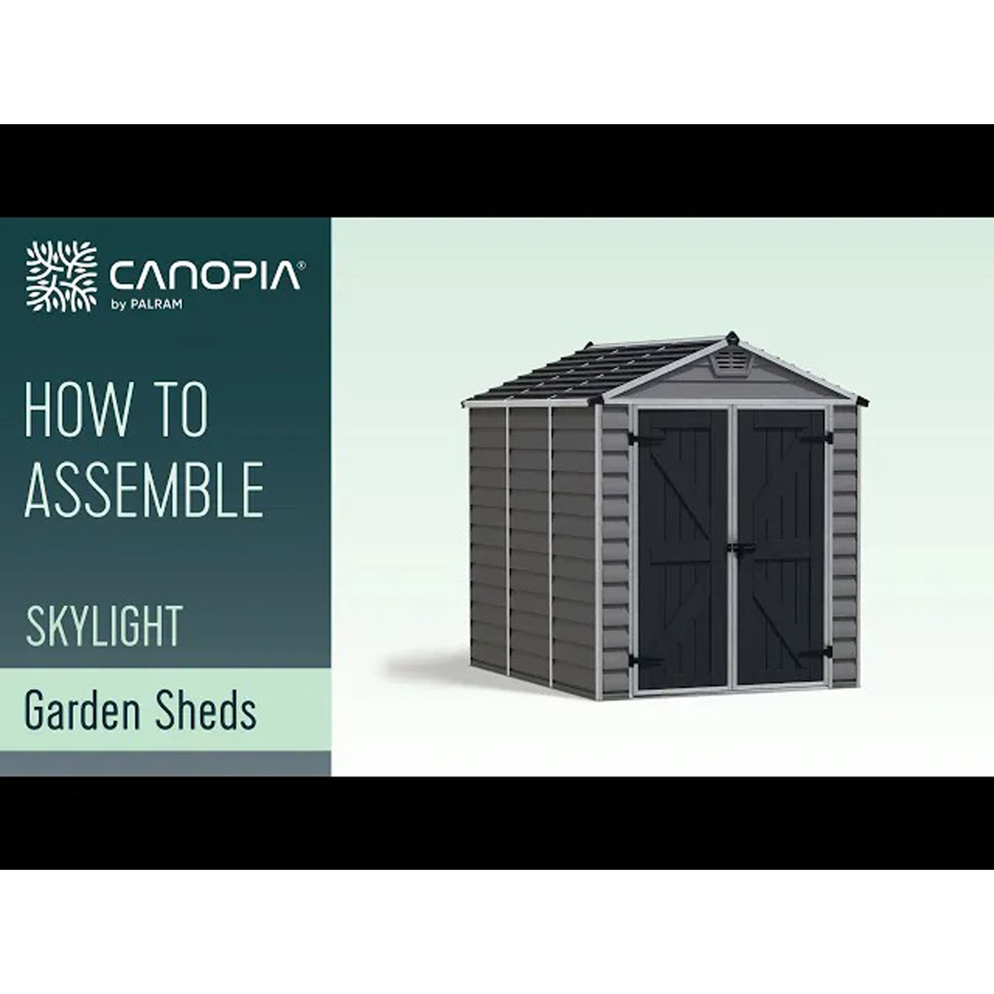 6' x 5' Palram Canopia Grey Skylight metal shed (1.85m x 1.54m)