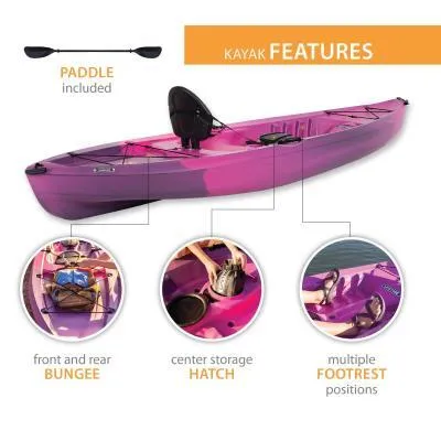LIFETIME TIOGA 100 SIT-ON-TOP KAYAK (PADDLE INCLUDED)