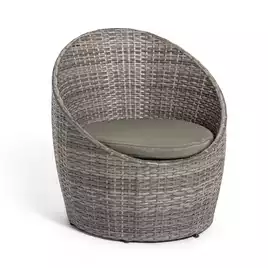 Habitat 2 Seater Wicker Barrel Bistro Set - Grey
