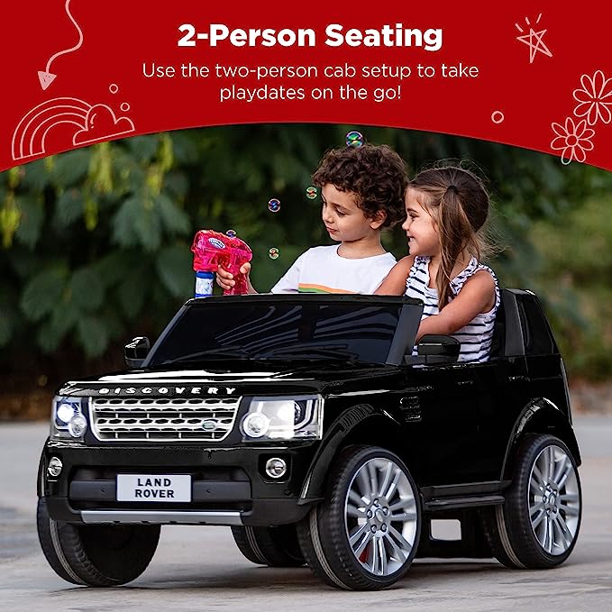 Products 12V 3.7 MPH 2-Seater Licensed Land Rover Ride On Car Toy wParent Remote Control.