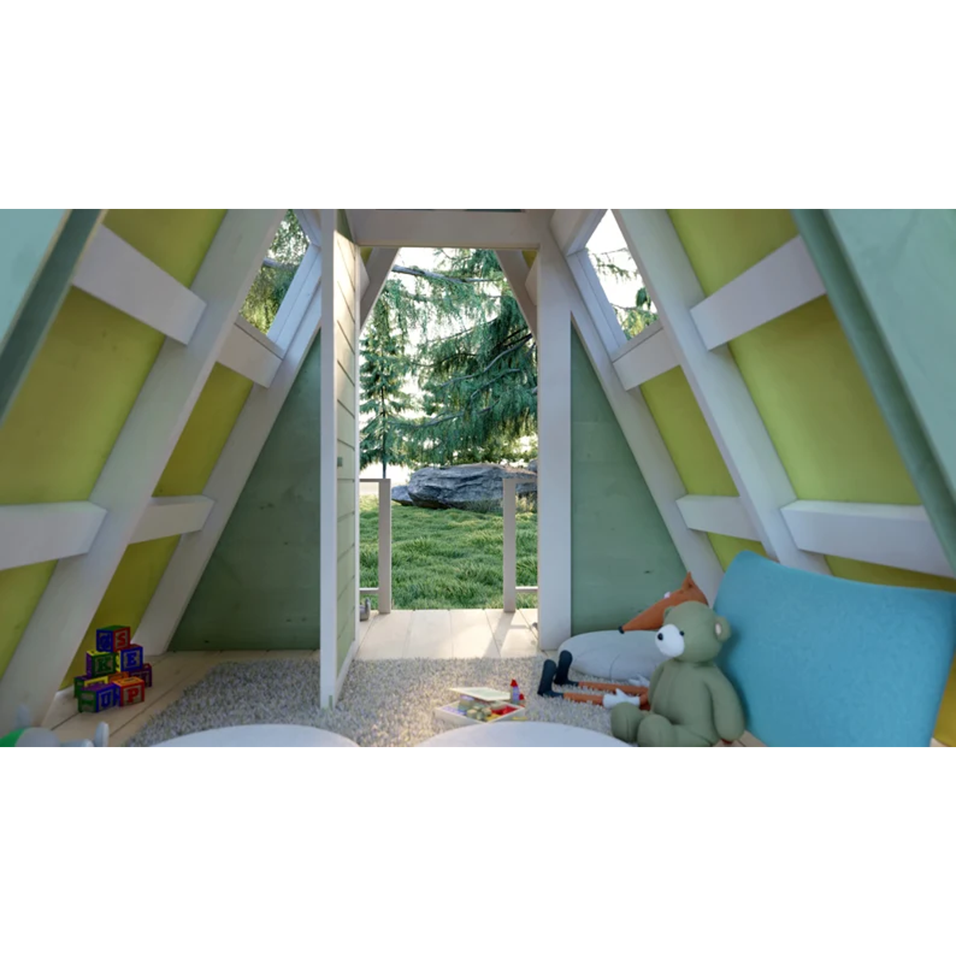 PLAYHOUSE  A-Frame  7' x 7' x 8'