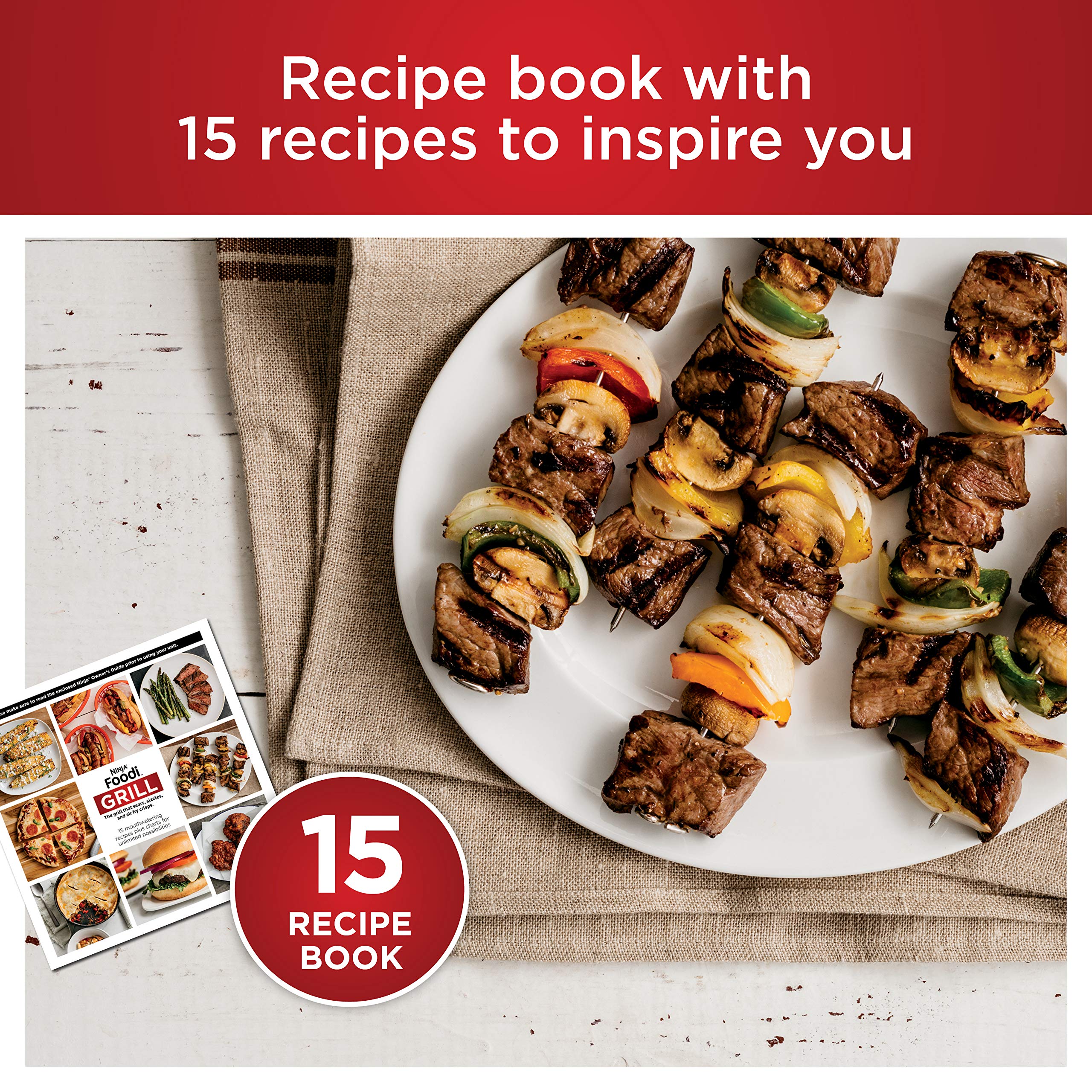 Ninja Foodi 5-in-1 Indoor Grill with Air Fry, Roast, Bake & Dehydrate (AG302), Black and Silver