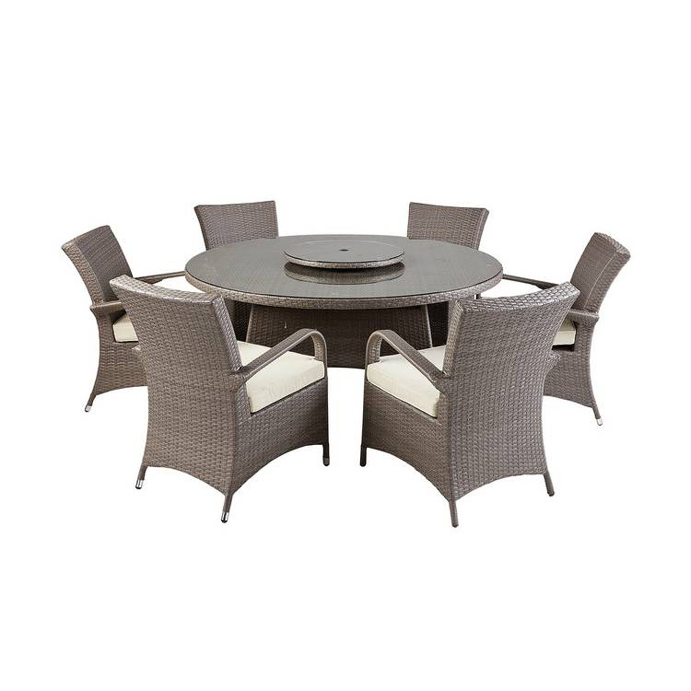 Argos Home Seychelles 6 Seater Rattan Effect Patio Set -Grey