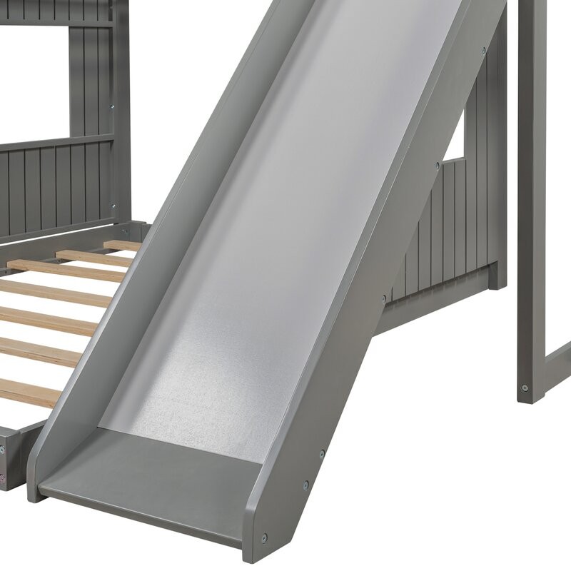 Treehouse bed children's secret base bunk bed high and low bed combination bunk solid wood small house princess bed