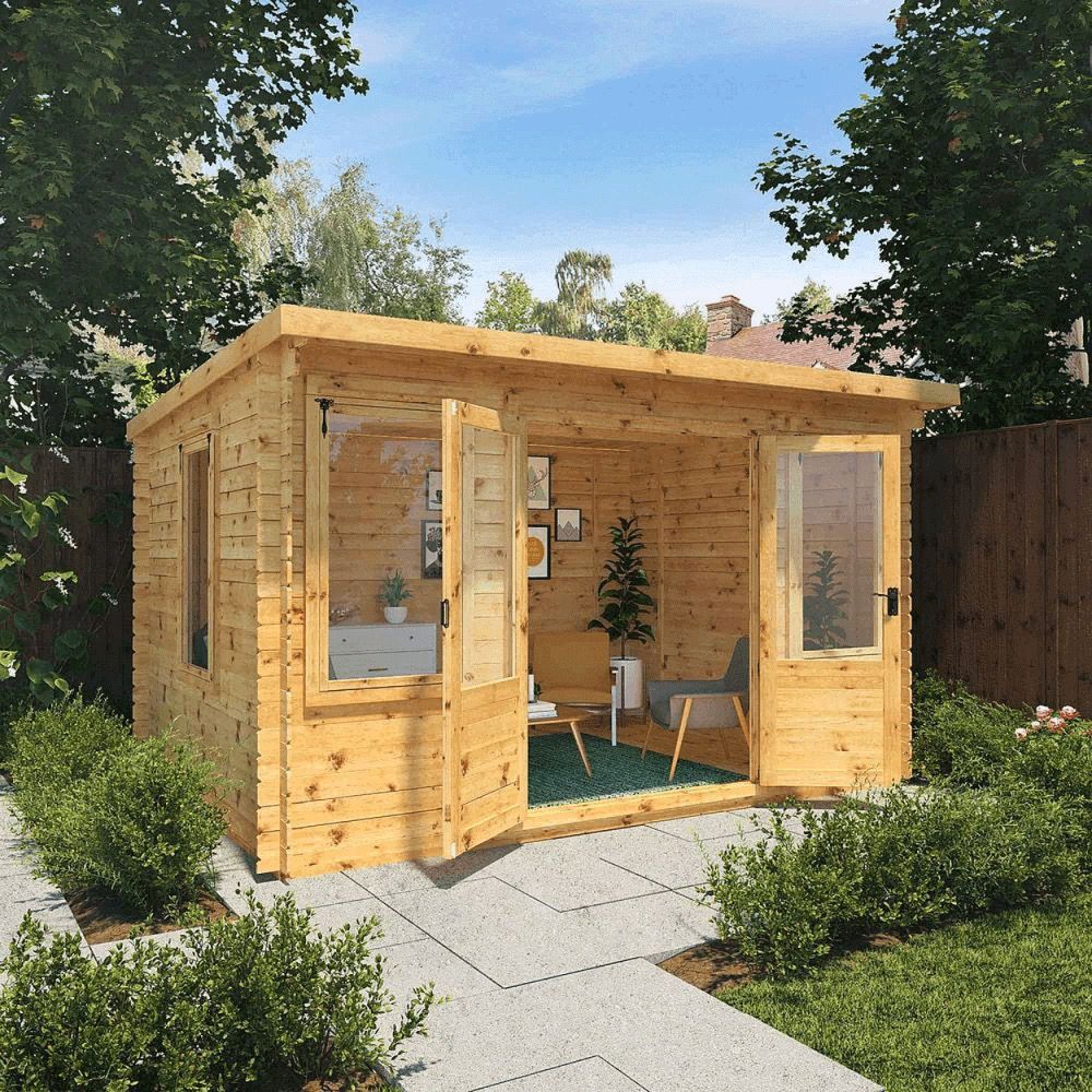 Mercia 4M x 4m Grizedale Log Cabin -- 19mm
