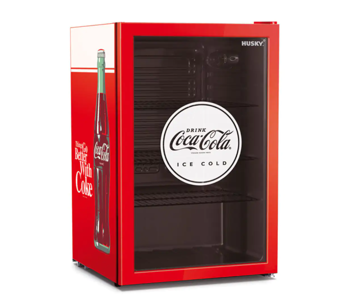 Husky 110L Coca-Cola Glass Door Bar Fridge