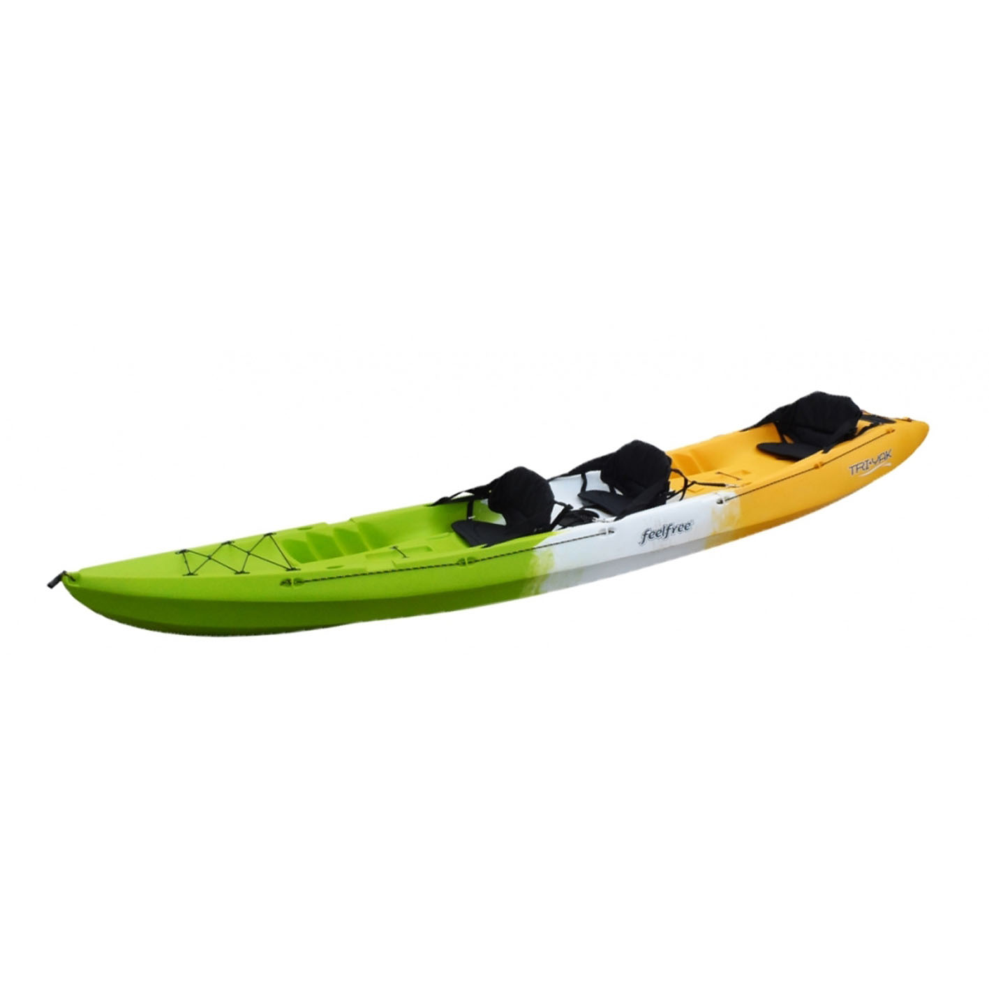 Recreational triple sit on top kayak Feelfree Triyak melon