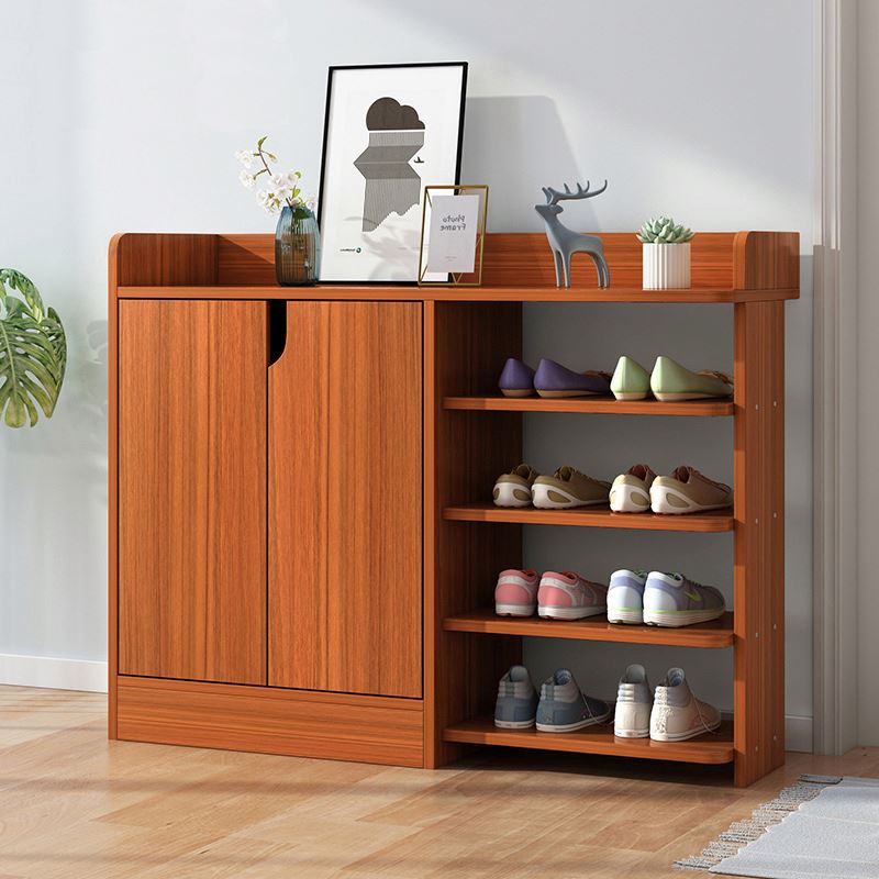 Fashion Entrance Shoe Rack Home Door Side Storage Holder MDF Wood Fashion Shoe Cabinet