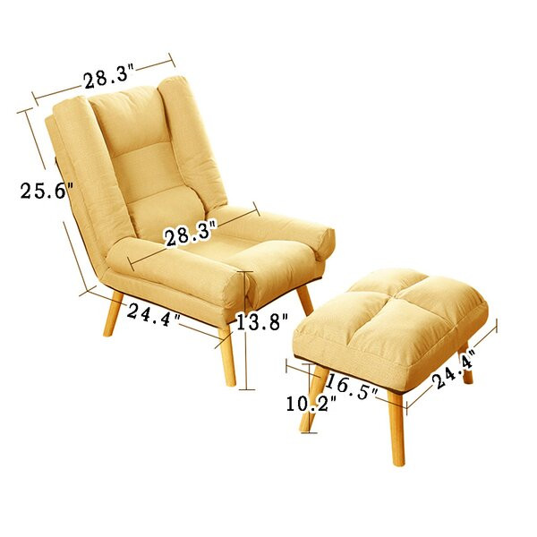 28.3′′ Lounge Chair and Footstool
