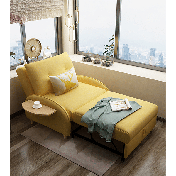 Folding sofa bed single living room dual-use small apartment multifunctional bedroom study folding bed cute net red sofa 1.1 meters sponge model with pedals