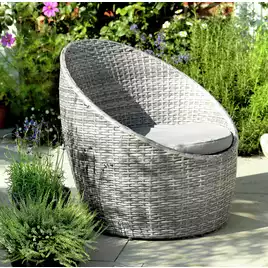 Habitat 2 Seater Wicker Barrel Bistro Set - Grey