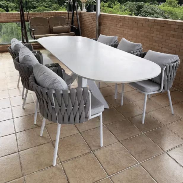 Outdoor table and chair courtyard hotel rattan leisure negotiation rattan chair coffee table combination balcony garden furniture terrace