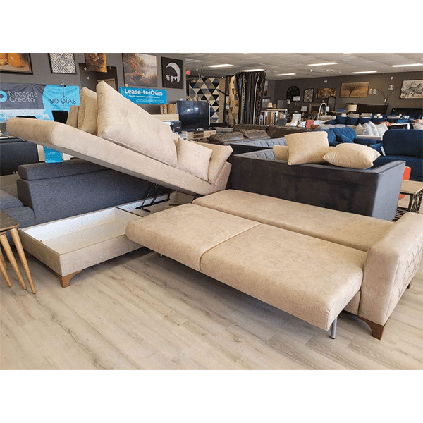 L-shaped recliner living room sofa