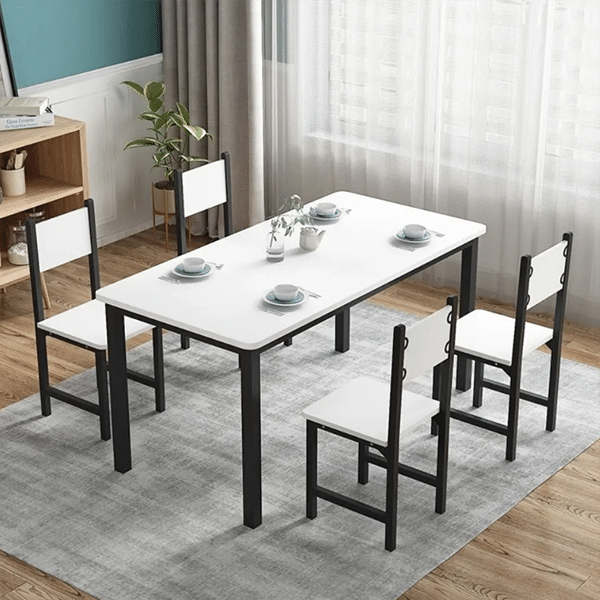 Dining table and chair combination household dining table small apartment rectangular fast dining table and chairs