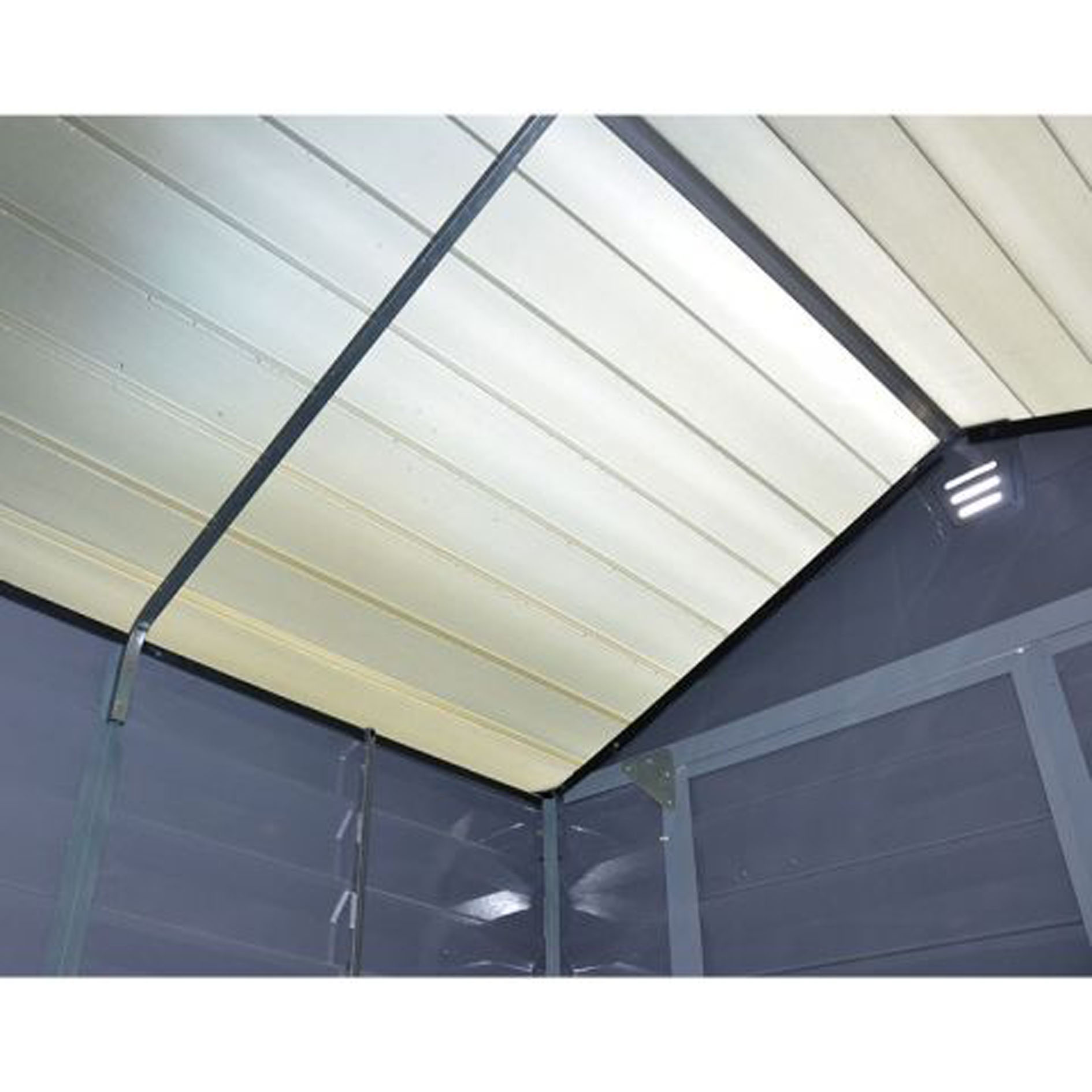 6' x 5' Palram Canopia Grey Skylight metal shed (1.85m x 1.54m)