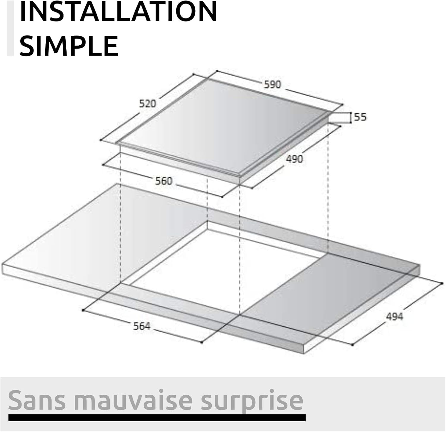 BELDEKO - 4-zone induction hob with timer, 7900 W, 4 booster, child lock