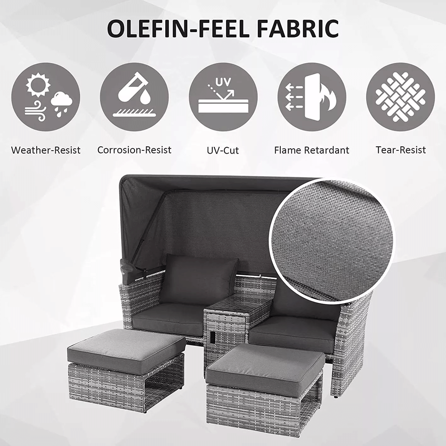 Kettler Palma Daybed – White Wash