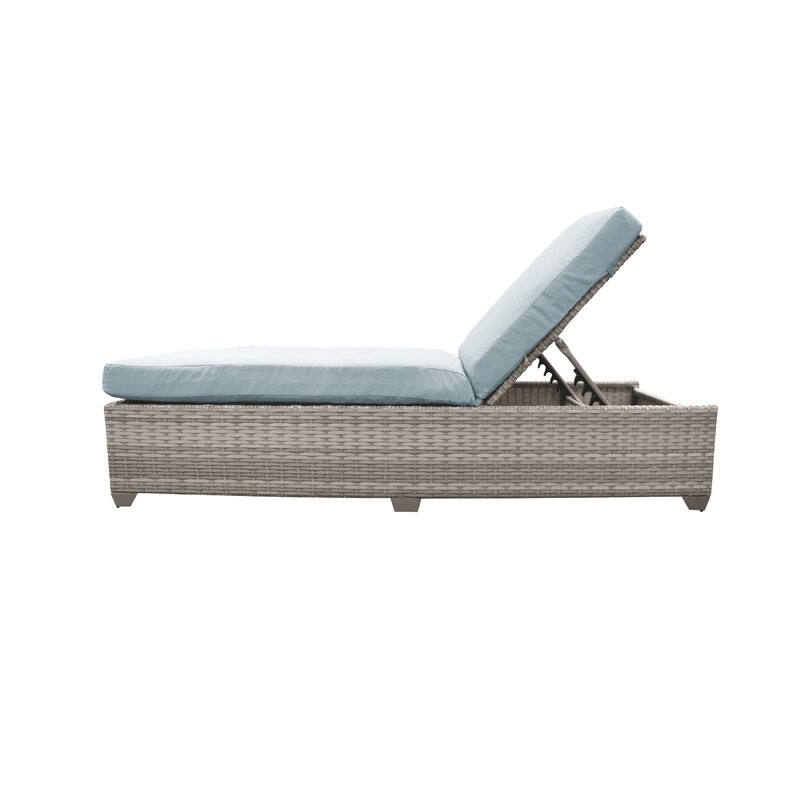 Long Reclining Chaise Lounge Set with Cushions (Set of 2)