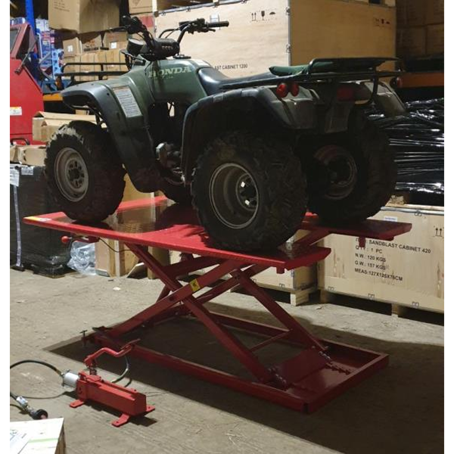 Quad Bike Bench Lift. Motorcycle Lift.Ride On Mower Bench Hydraulic Lift