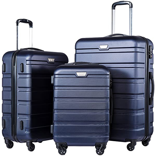 COOLIFE Luggage 3 Piece Set Suitcase Spinner Hardshell Lightweight TSA