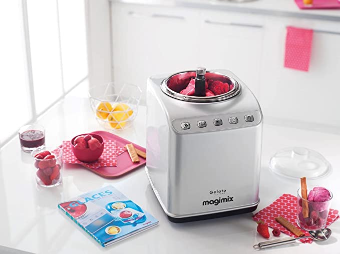 Magimix 11680 Gelato Expert | Frozen Dessert Maker with Built In Compressor | 2 x 2 Litre bowls | Makes Ice Cream, Gelato, Granita, Frozen Yoghurt, Sorbets.
