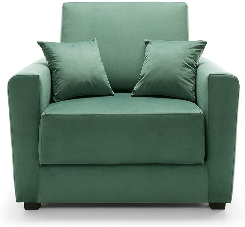 Abakus Direct  Olly Single Sofa Bed Foldable Convertible Lounger Armchair in Easy Clean Velvet Fabric