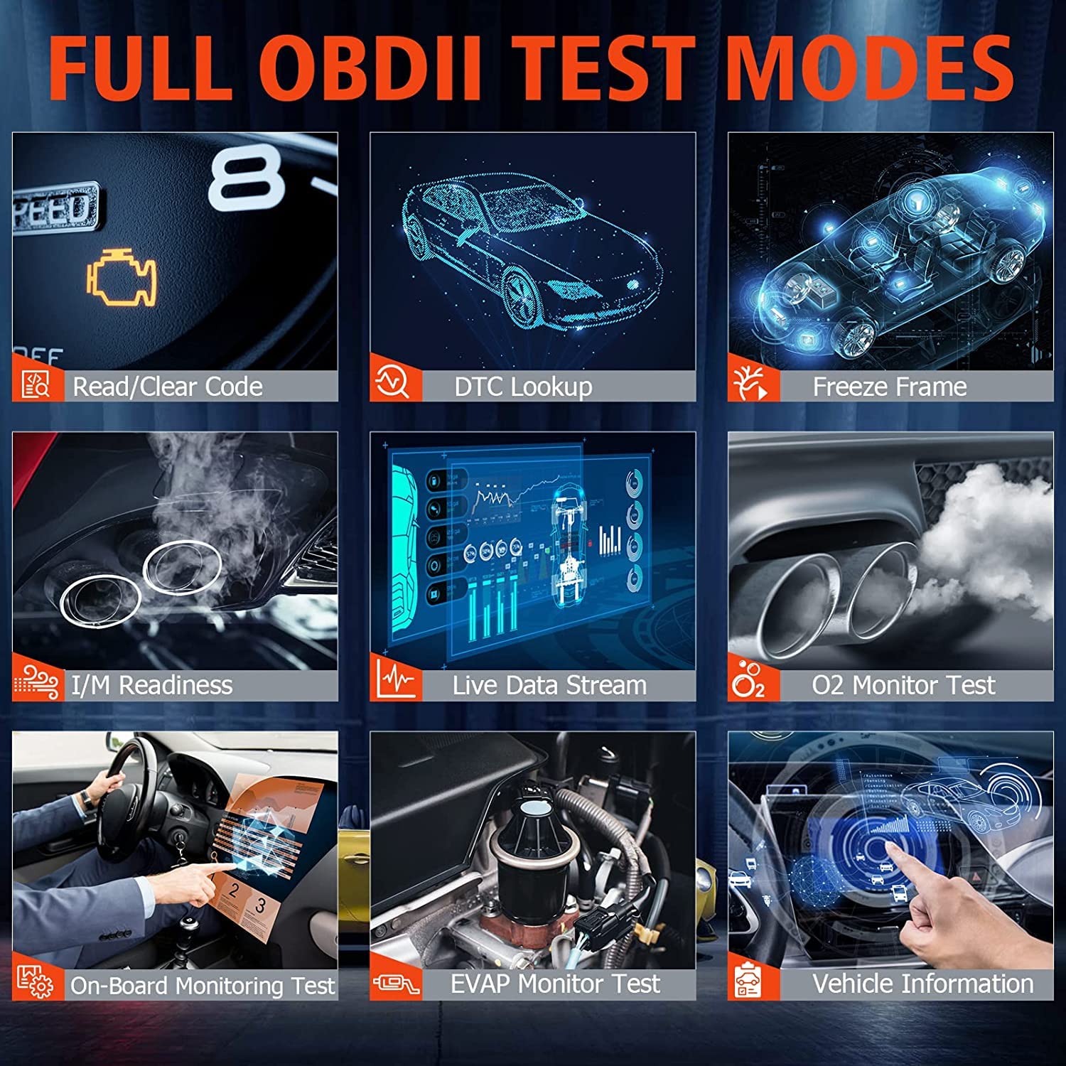 ANCEL FX3000 Automotive Diagnostic Tool Car OBD Scanner - Diagnostics Scan Tool Vehicle Check Engine Transmission Airbag SRS ABS Car EPB Oil Reset Service Light SAS BMS Reset