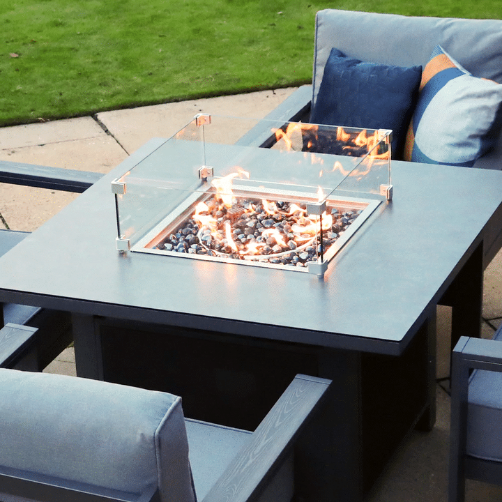 Supremo Melbury Square 4 Seat Fire Pit Set